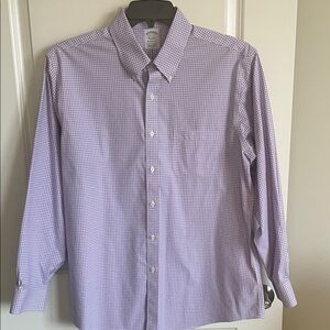 Brooks Brothers Regent Fit Lavender Checkered Dress Shirt